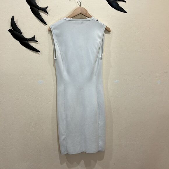 Opening Ceremony Black/White Striped Piped Argyle Two-Tone Bodycon Dress - S / M - Picture 9 of 14